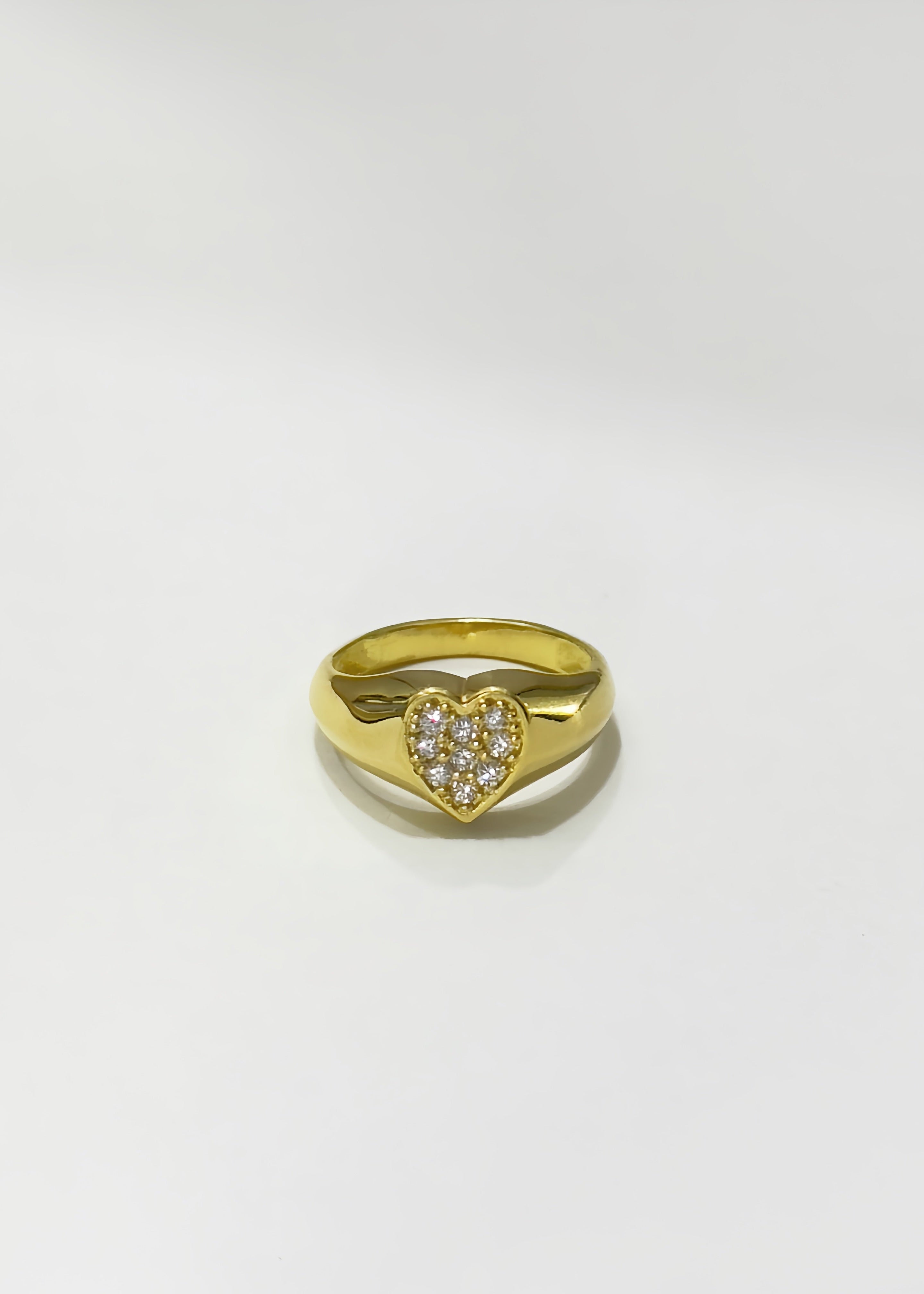 Heart pinky ring