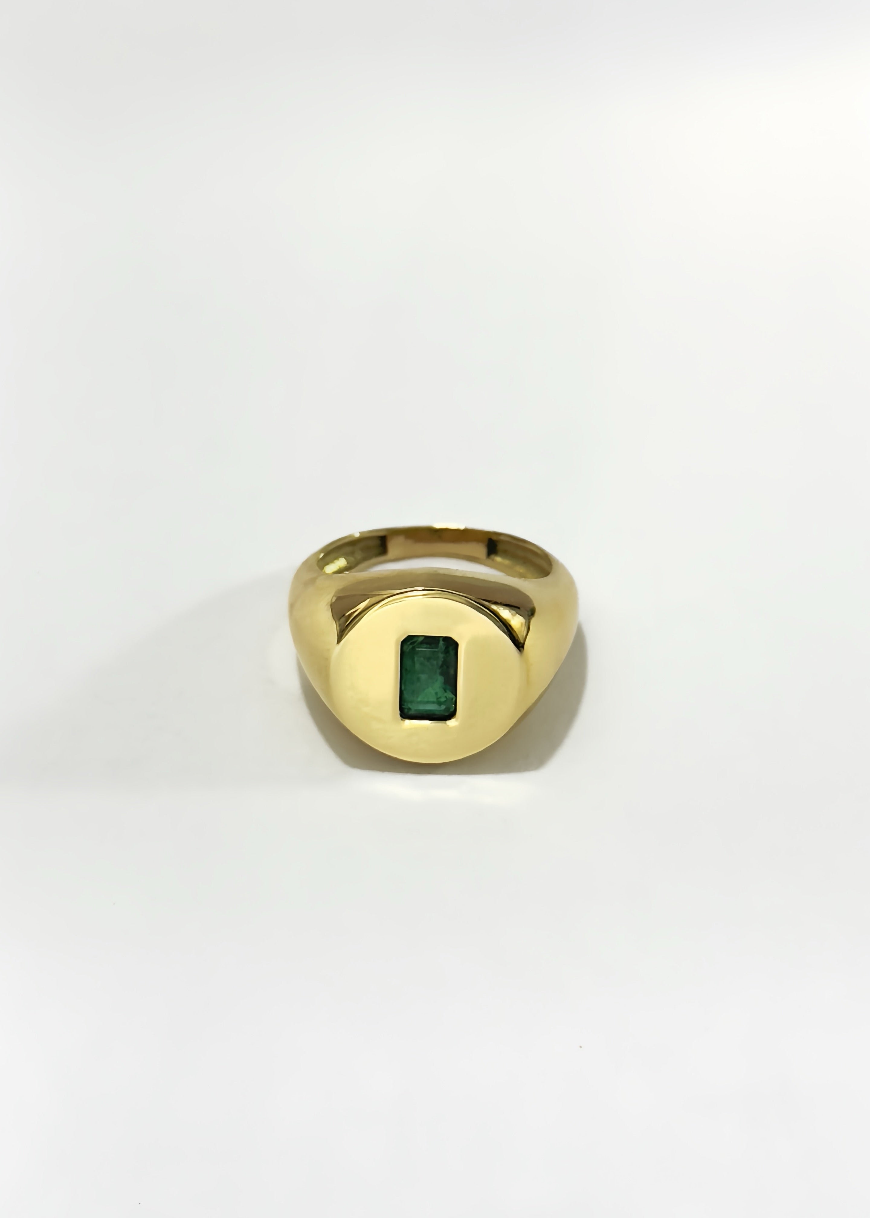 Emerald pinky ring