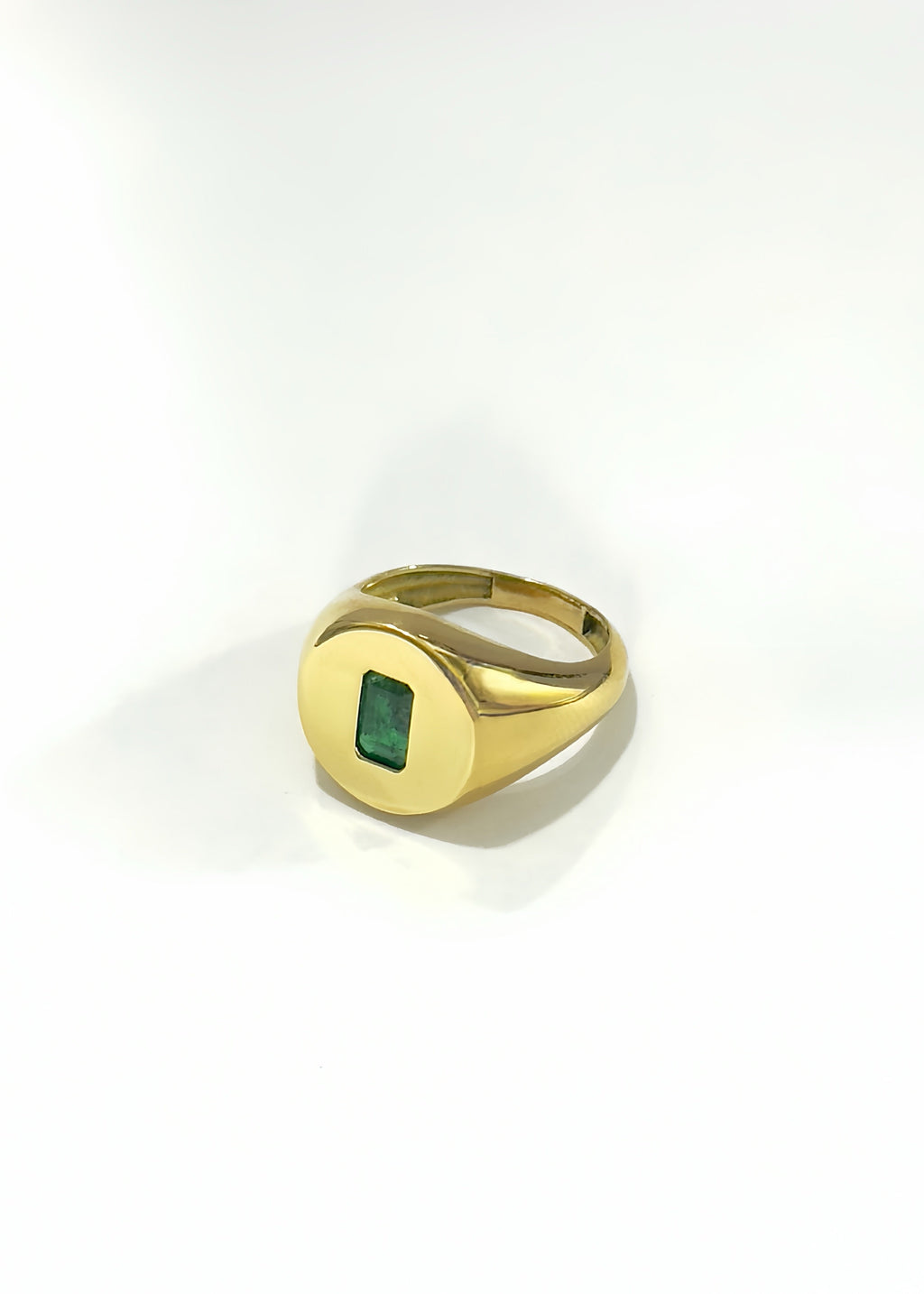 Emerald pinky ring