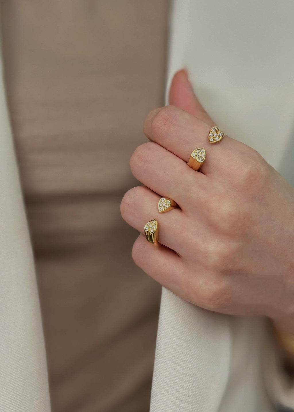 Double heart ring
