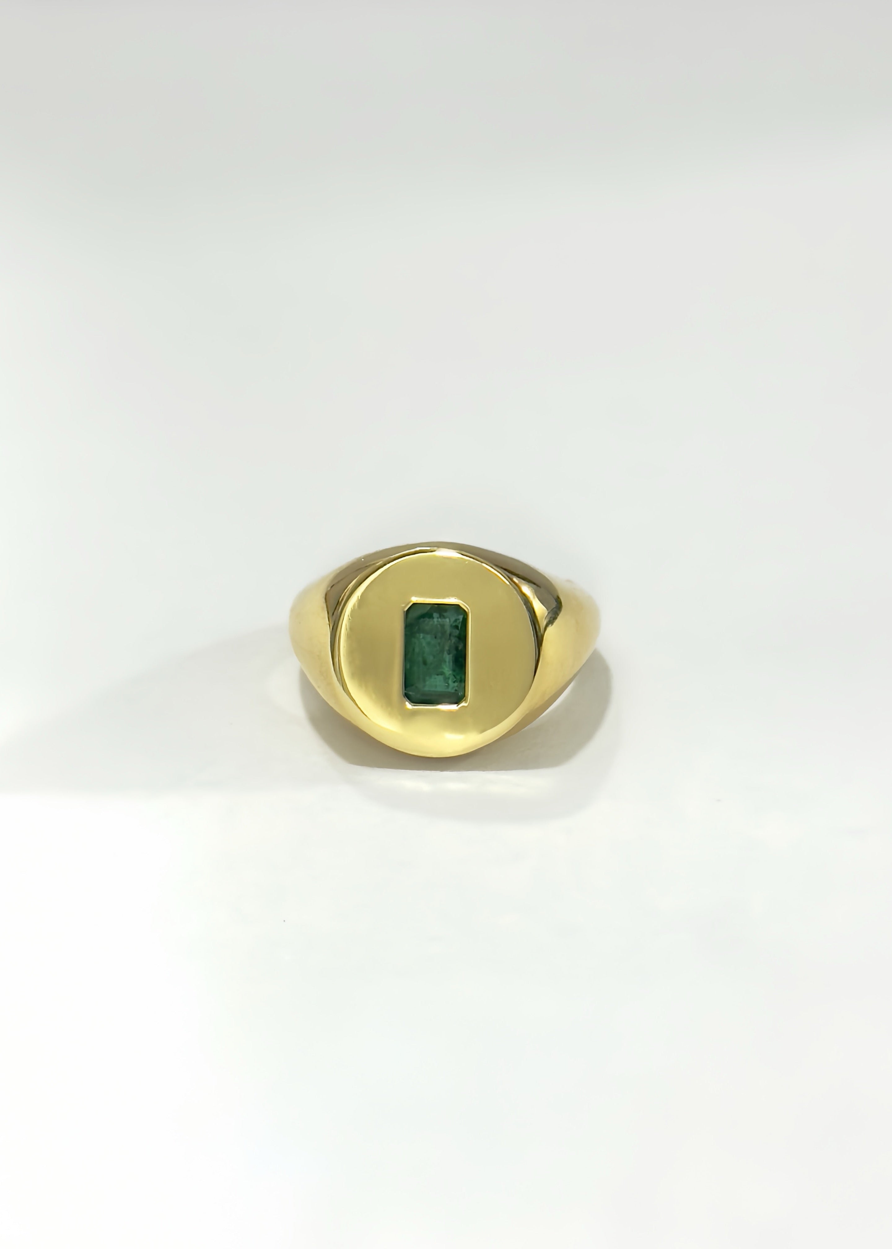 Emerald pinky ring