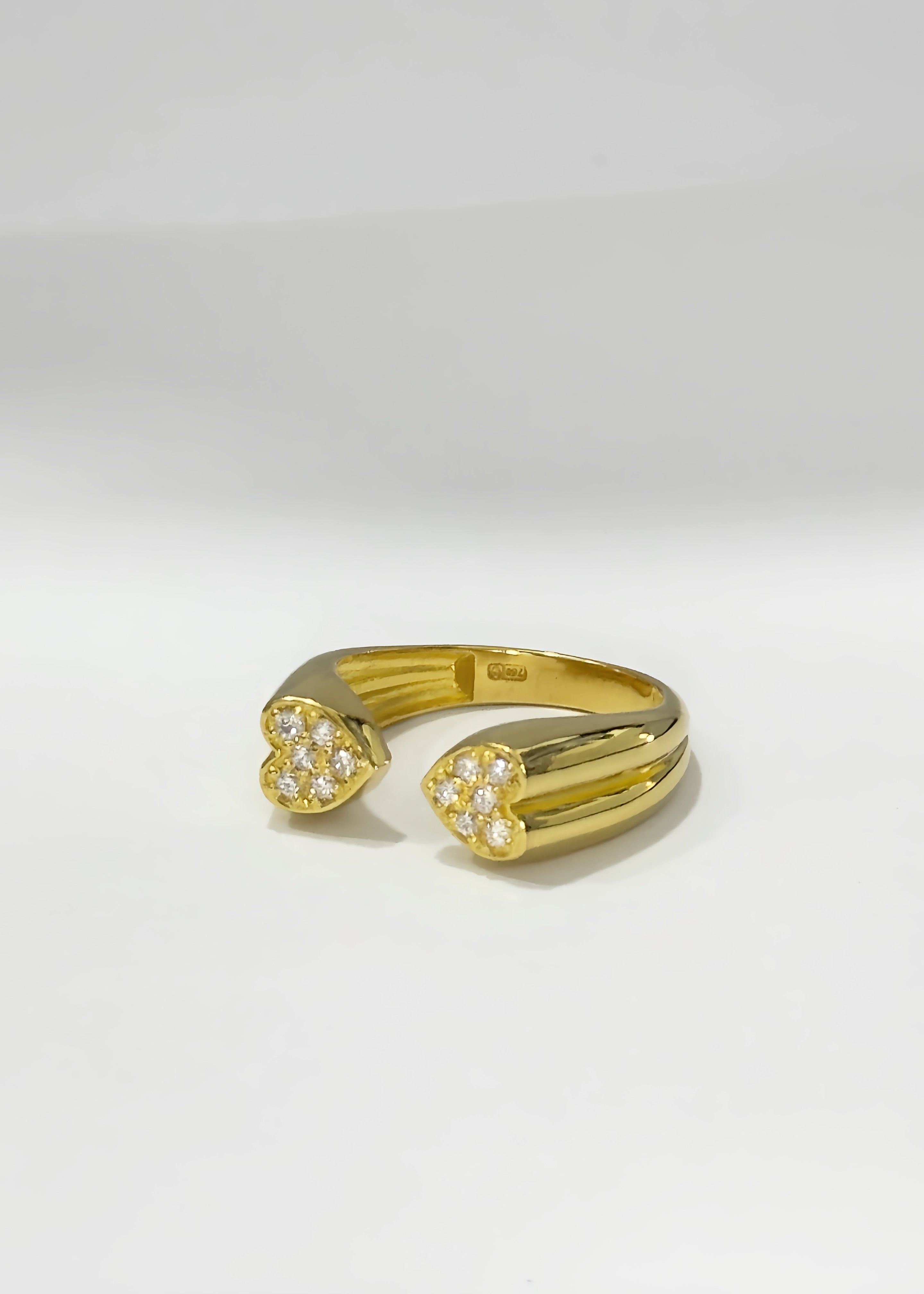 Double heart ring