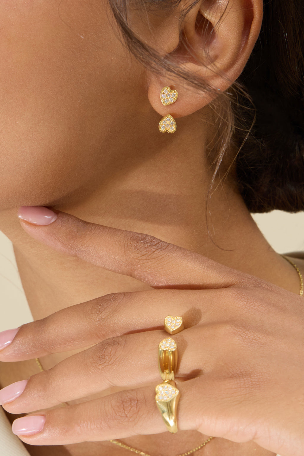 Double Heart Earrings
