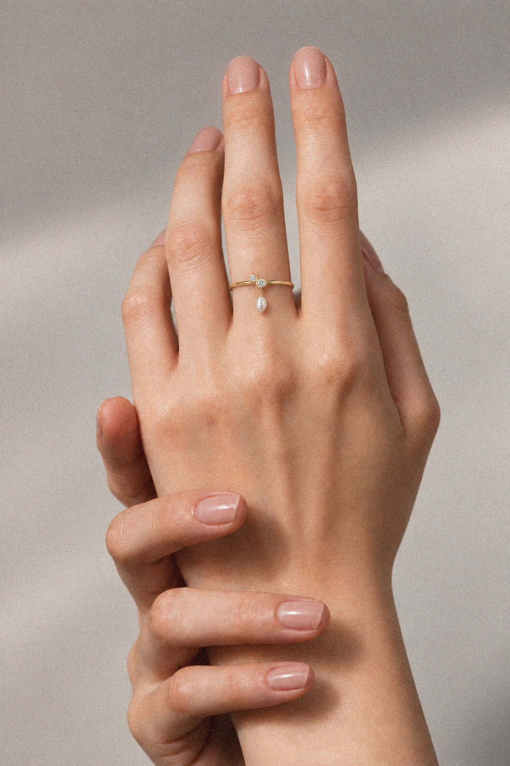 Pearl drop ring
