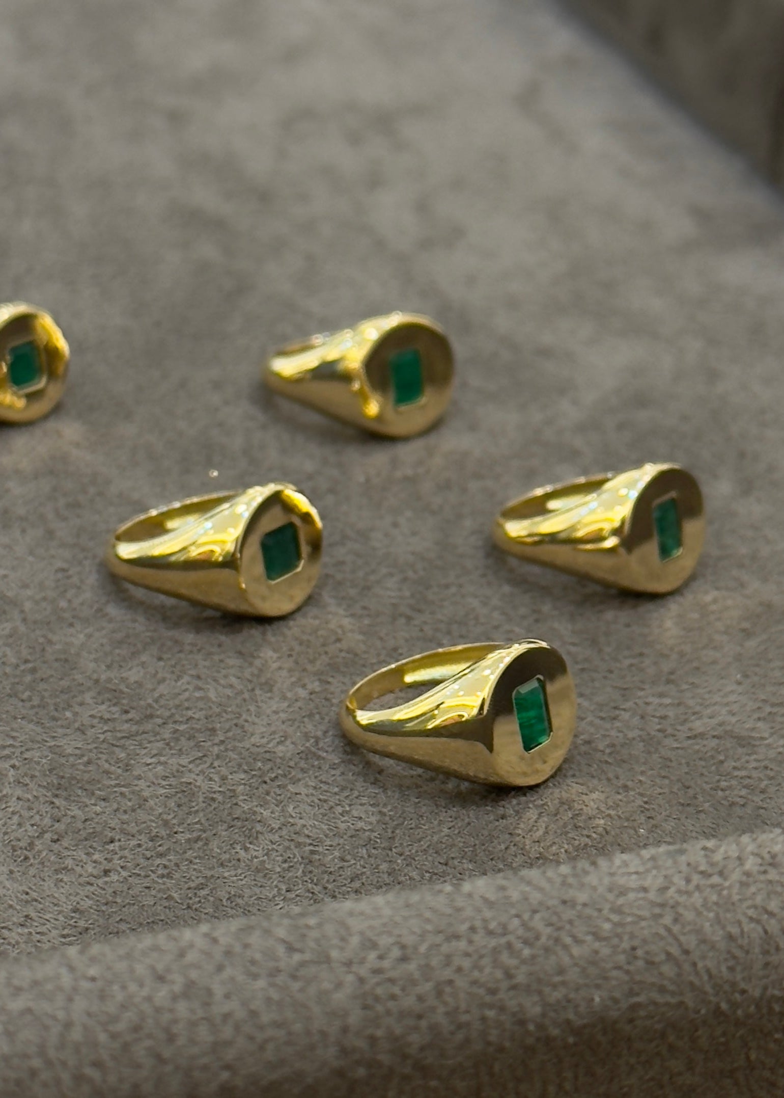 Emerald pinky ring