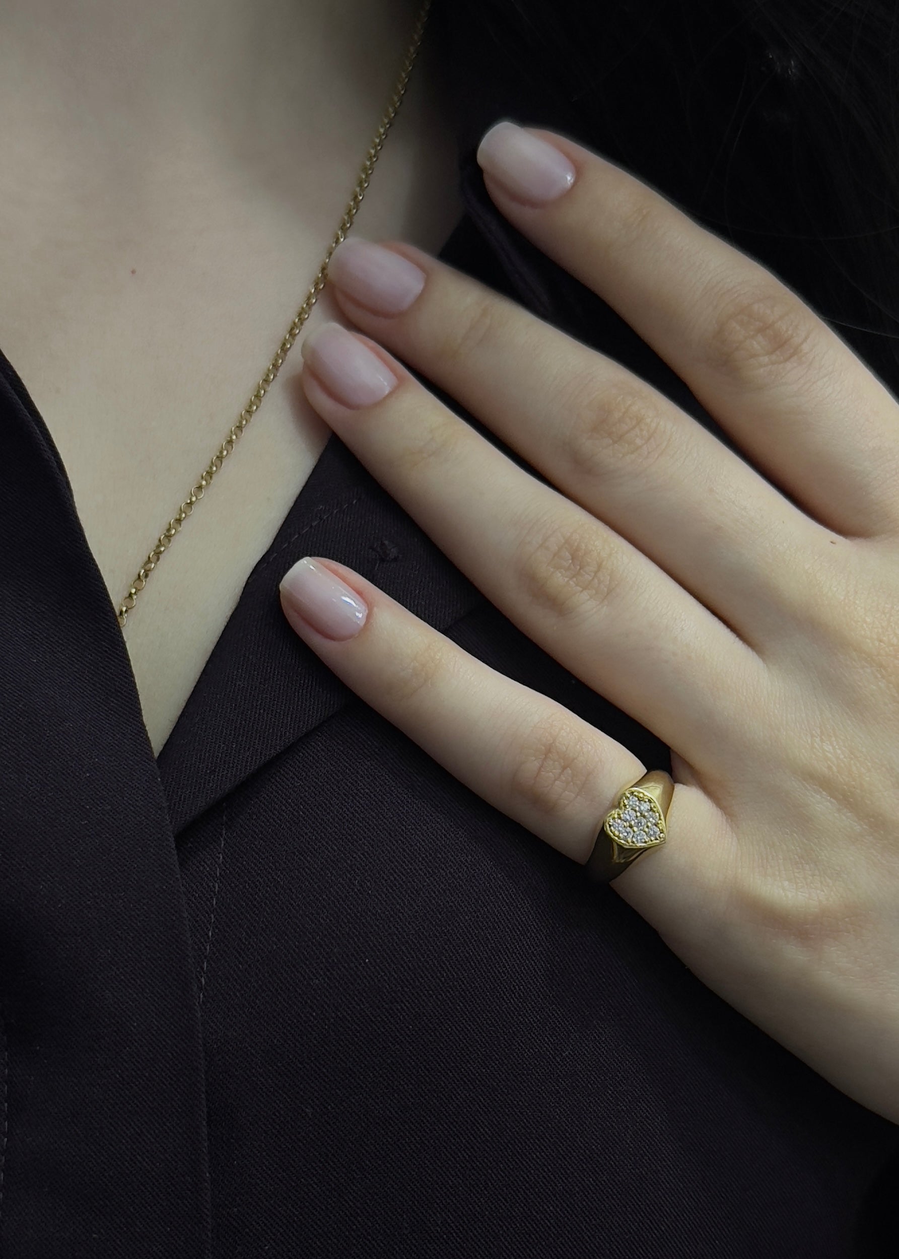 Heart pinky ring