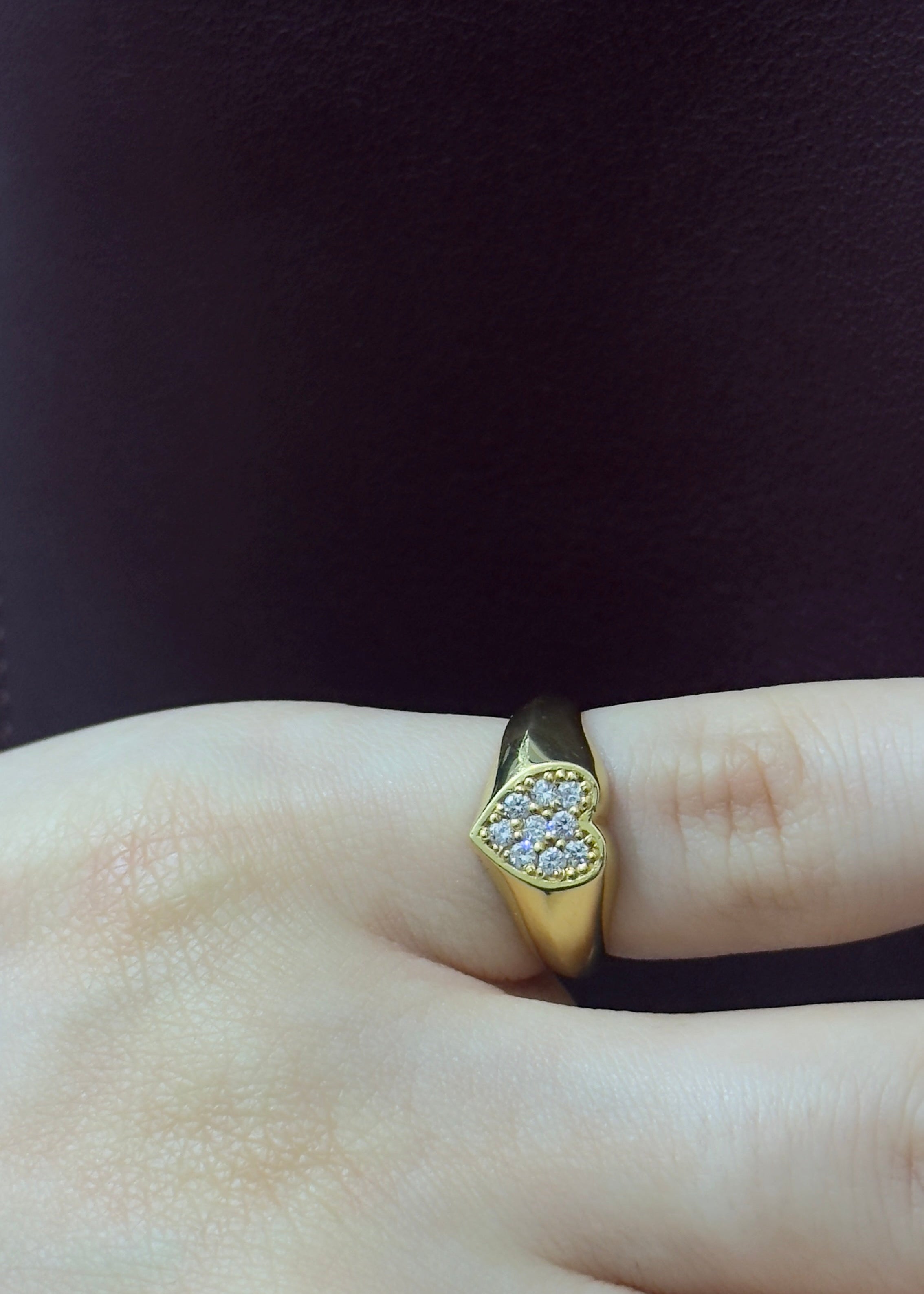 Heart pinky ring